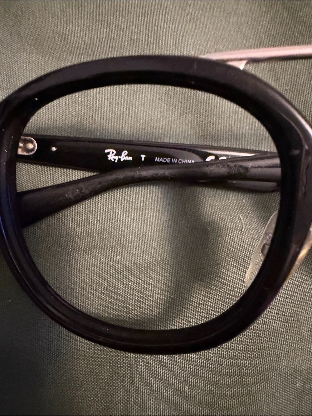 VINTAGE AVIATOR Ray-Ban Black Round Double-Bridge Eyeglasses